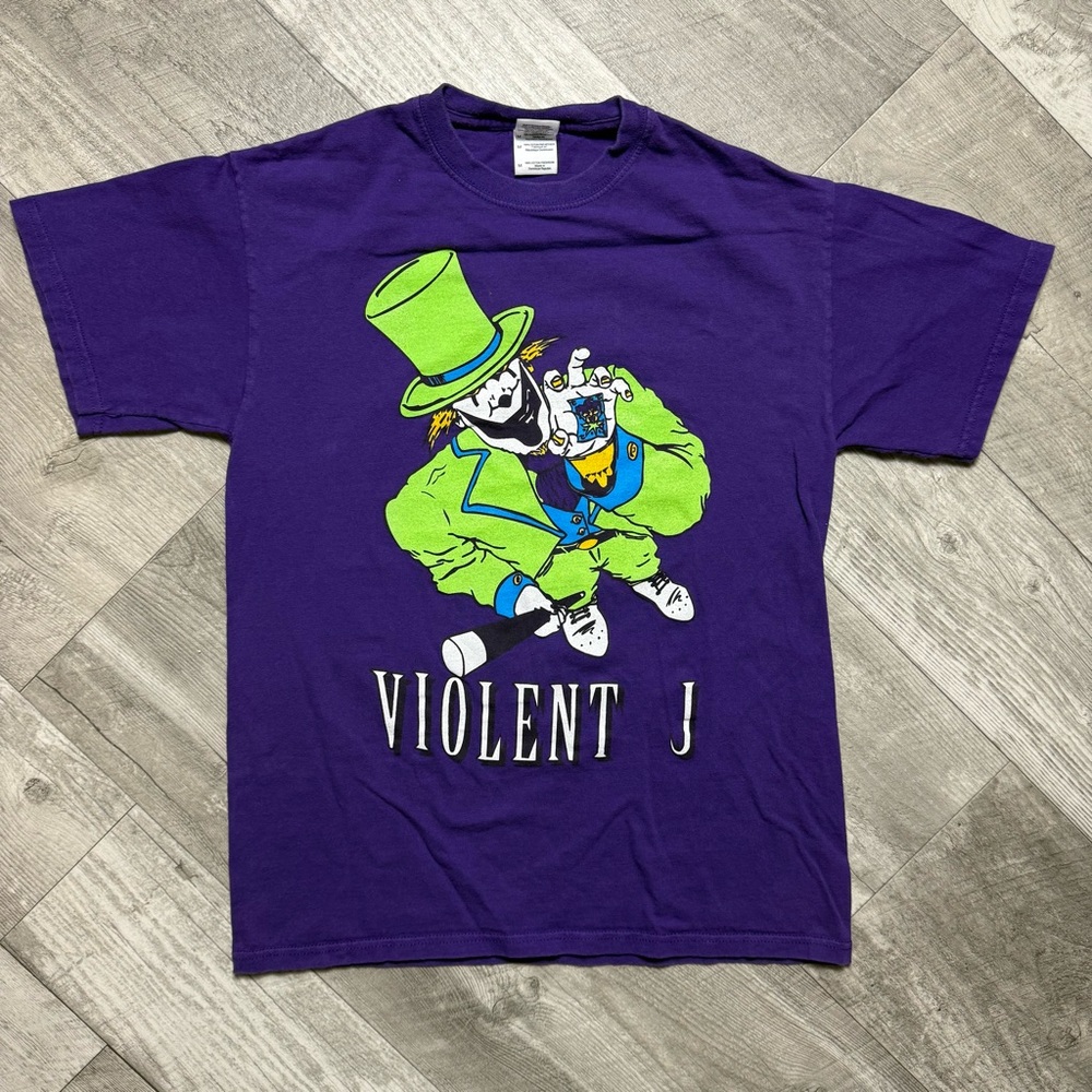 ICP Violent J Graphic Tee in Purple and Green